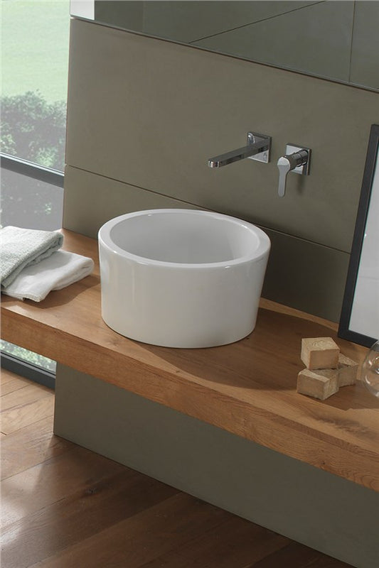 Lavabo da appoggio WHITE - Ø35 cm