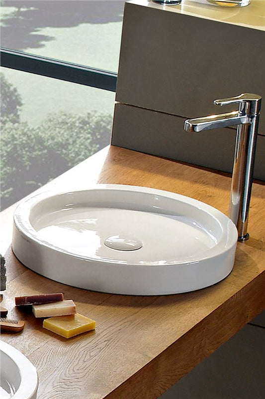 Lavabo da appoggio WHITE - Ø35 cm