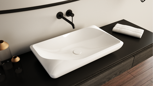 Lavabo CUSHION 75X40 - BIANCO LUCIDO