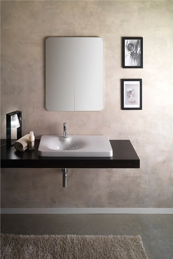 Lavabo da incasso WHITE - 80 x 44 cm