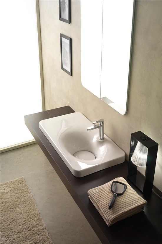 Lavabo da incasso WHITE - 80 x 44 cm