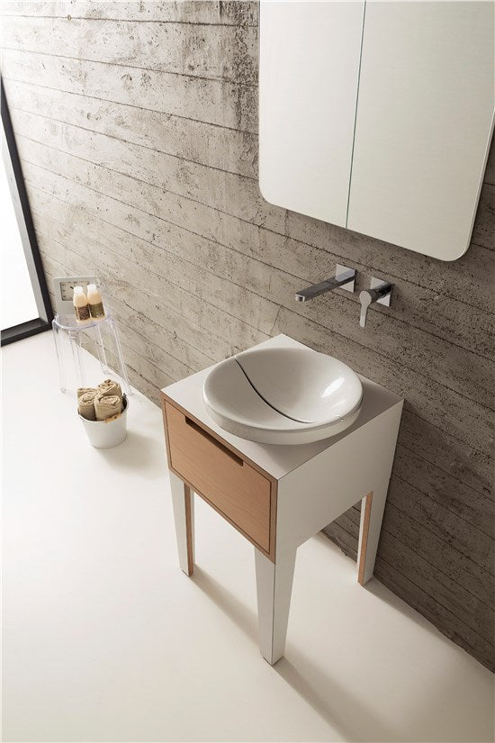 Lavabo da incasso WHITE - ø45 cm