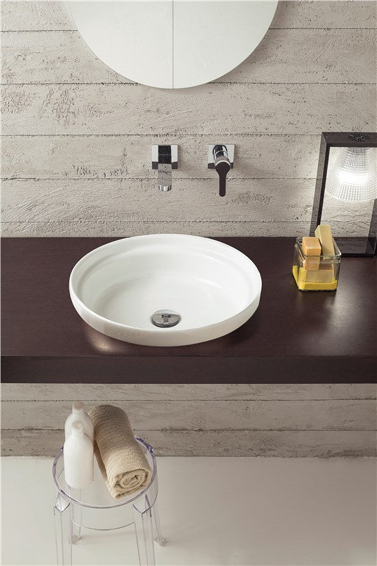 Lavabo da incasso WHITE - ø45 cm