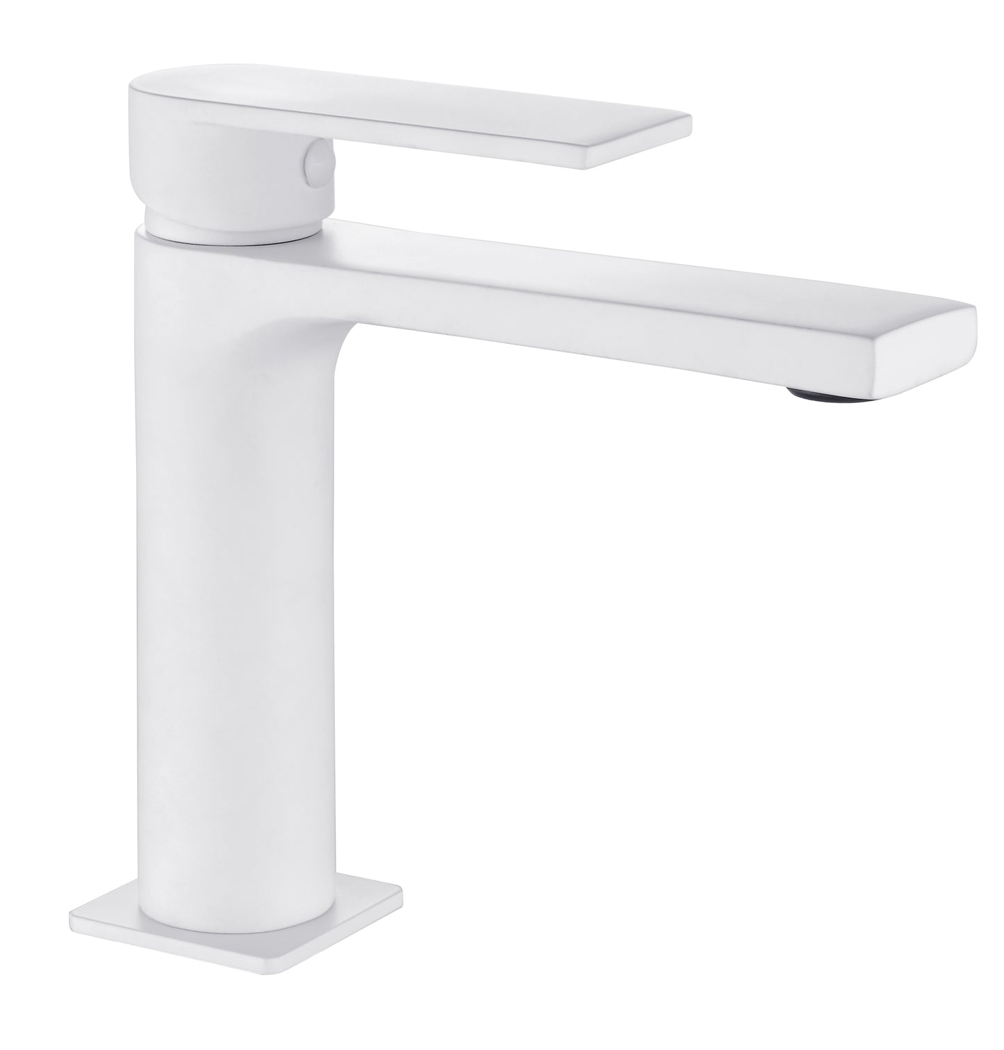 Sassari White Single Lever Basin Mixer (No Clik-Clak)