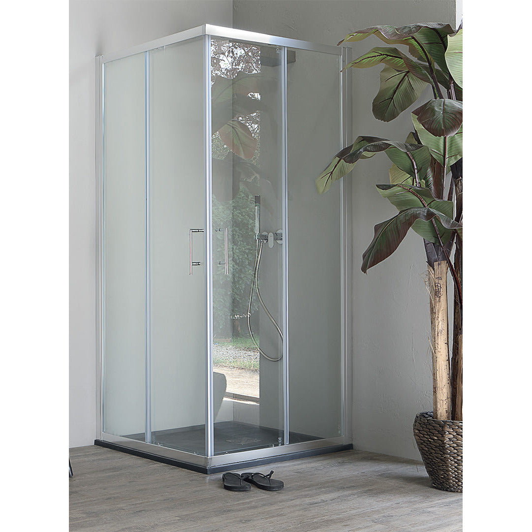 Tamanaco ECO Box doccia rettangolare porte scorrevoli 800x1000 vetro temperato 6mm